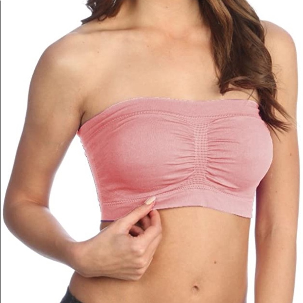 Trendy Pink Bandeau Top NWOT - Size M - Picture 5 of 5